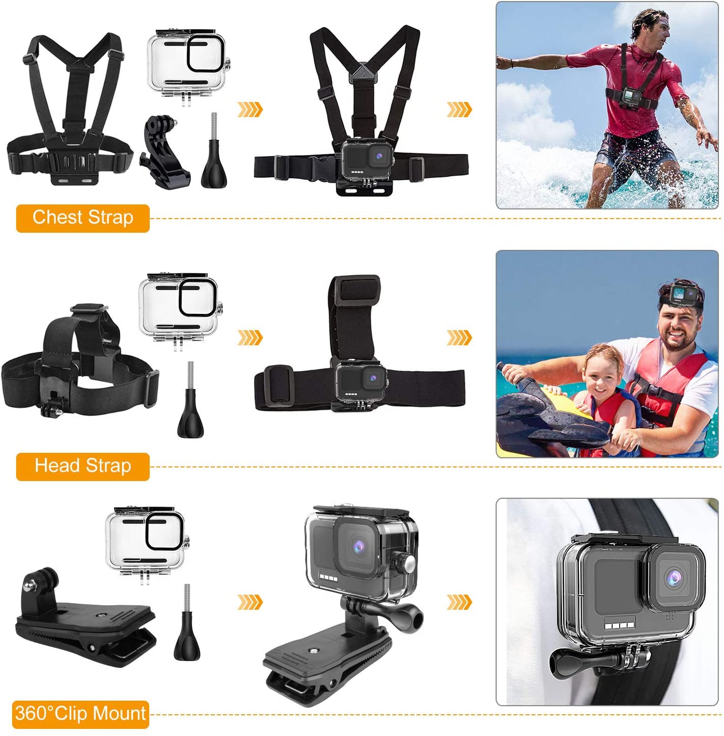 Velká sada set příslušenství speciálně pro GoPro Hero 9 black 3